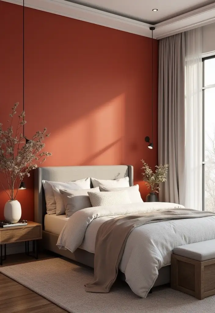 30 Bedroom Design Ideas for Women That Blend Chic and Comfort - 23. Accent Walls for Bold Statements