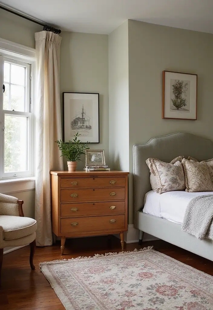 30 Bedroom Design Ideas for Women That Blend Chic and Comfort - 4. Vintage Charm Meets Modern Trends