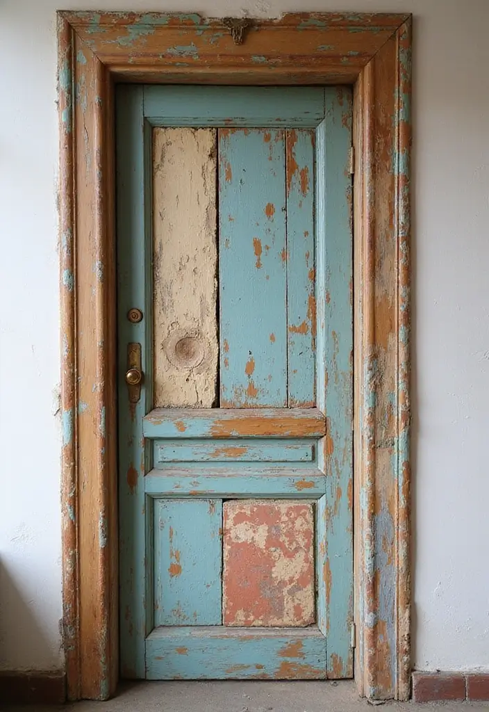 30 Bedroom Door Painting Ideas Creative & Unique - 12. Upcycled Door Designs