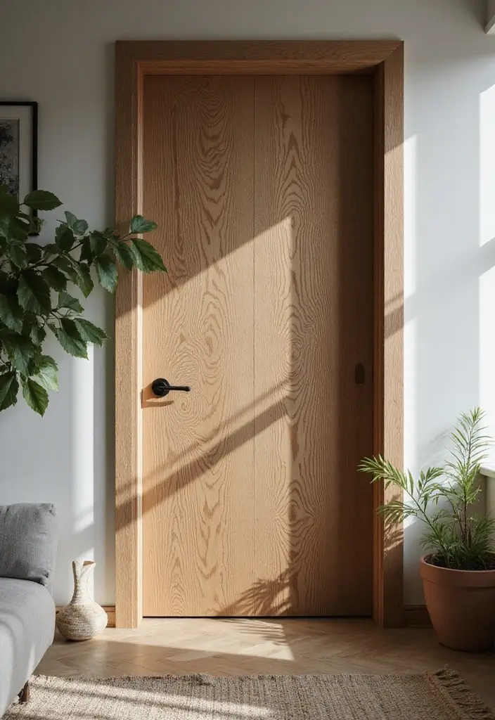 30 Bedroom Door Painting Ideas Creative & Unique - 5. Textured Splendor