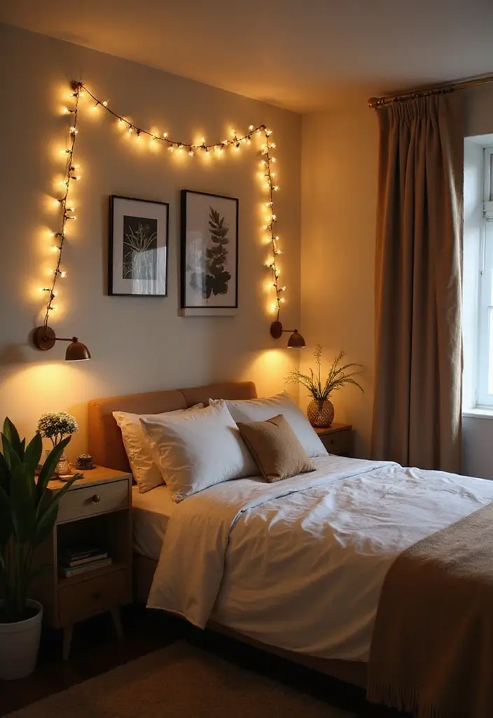 30 Bedroom Ideas for Small Spaces That Maximize Function & Style - 15. Creative Lighting Solutions