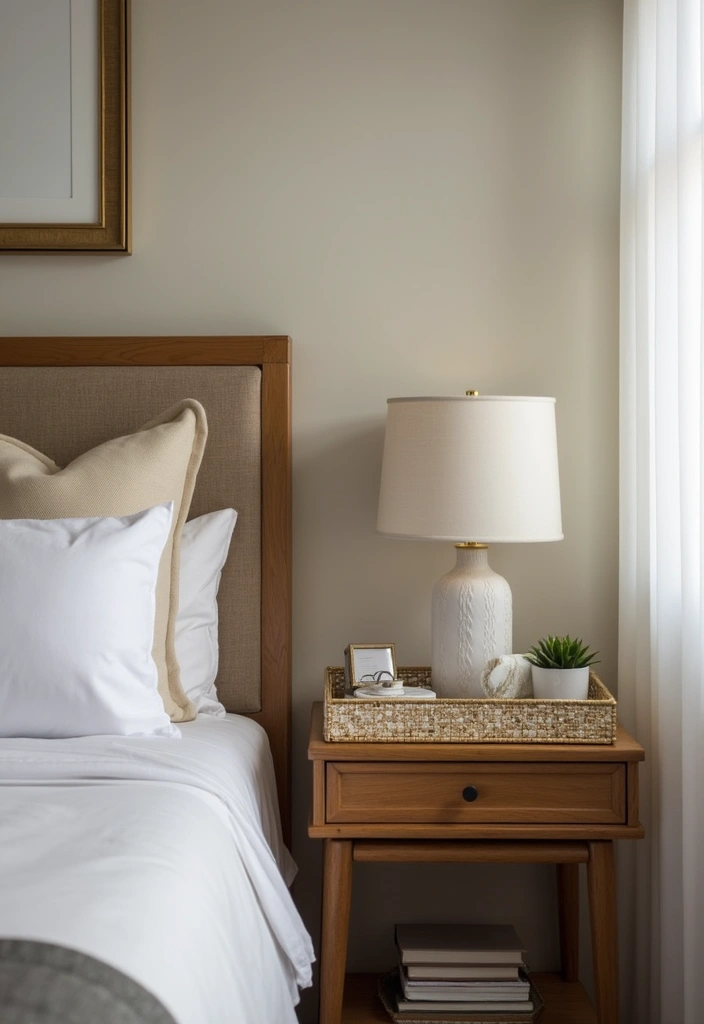 30 Bedroom Ideas for Small Spaces That Maximize Function & Style - 18. Use of Decorative Trays