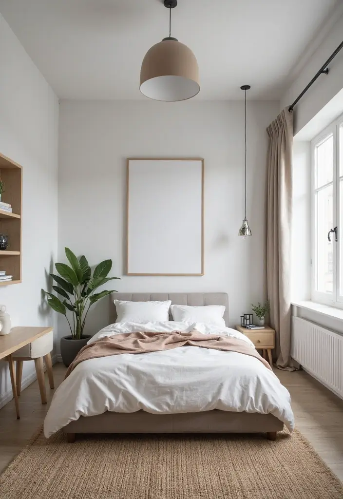 30 Bedroom Ideas for Small Spaces That Maximize Function & Style - 20. Minimalist Decor