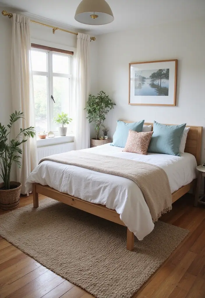 30 Bedroom Ideas for Small Spaces That Maximize Function & Style - 21. Smart Use of Area Rugs