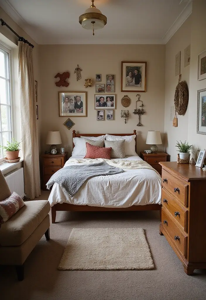 30 Bedroom Ideas for Small Spaces That Maximize Function & Style - 24. Personalized Decor Items