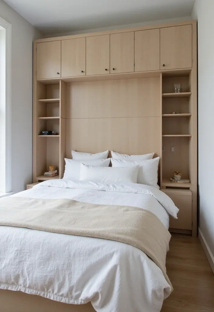 30 Bedroom Ideas for Small Spaces That Maximize Function & Style - 28. Space-Saving Headboards