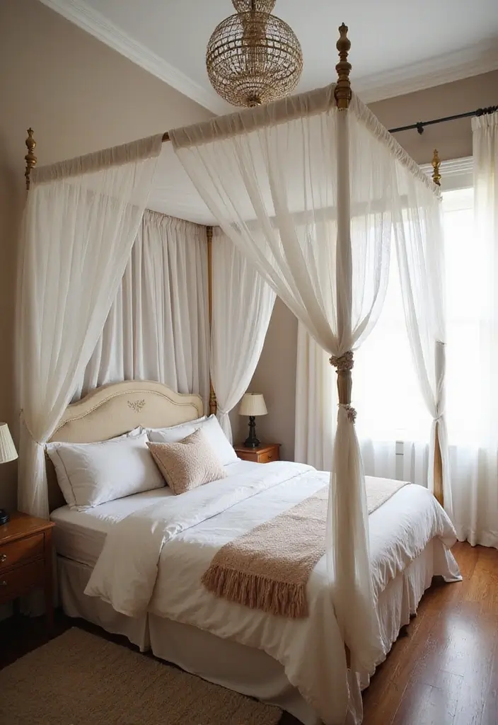 30 Bedroom Ideas for Small Spaces That Maximize Function & Style - 29. Chic Canopy Beds