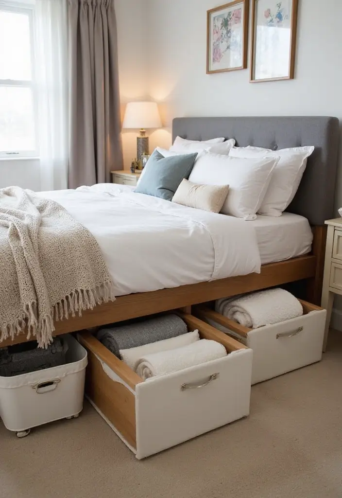 30 Bedroom Ideas for Small Spaces That Maximize Function & Style - 5. Clever Under-Bed Storage