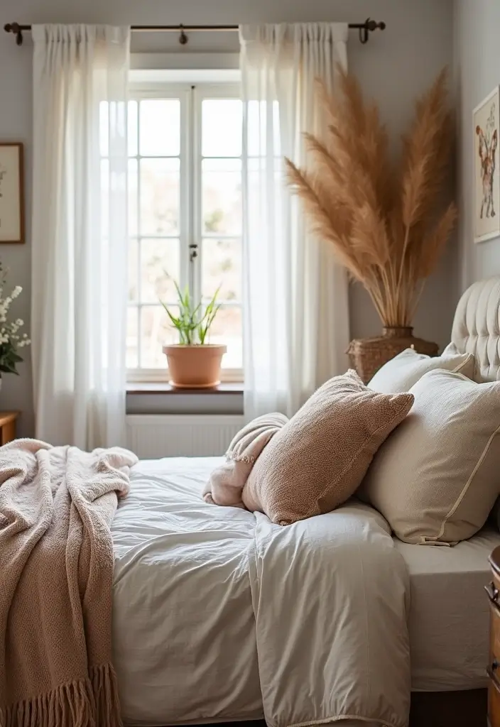 30 Bedroom Set Up Ideas That Make Small Rooms Feel Big - 26. Cozy Throw Pillows and Blankets