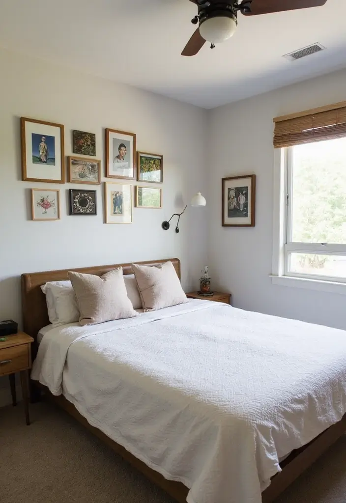 30 Bedroom Set Up Ideas That Make Small Rooms Feel Big - 29. Strategically Placed Artwork