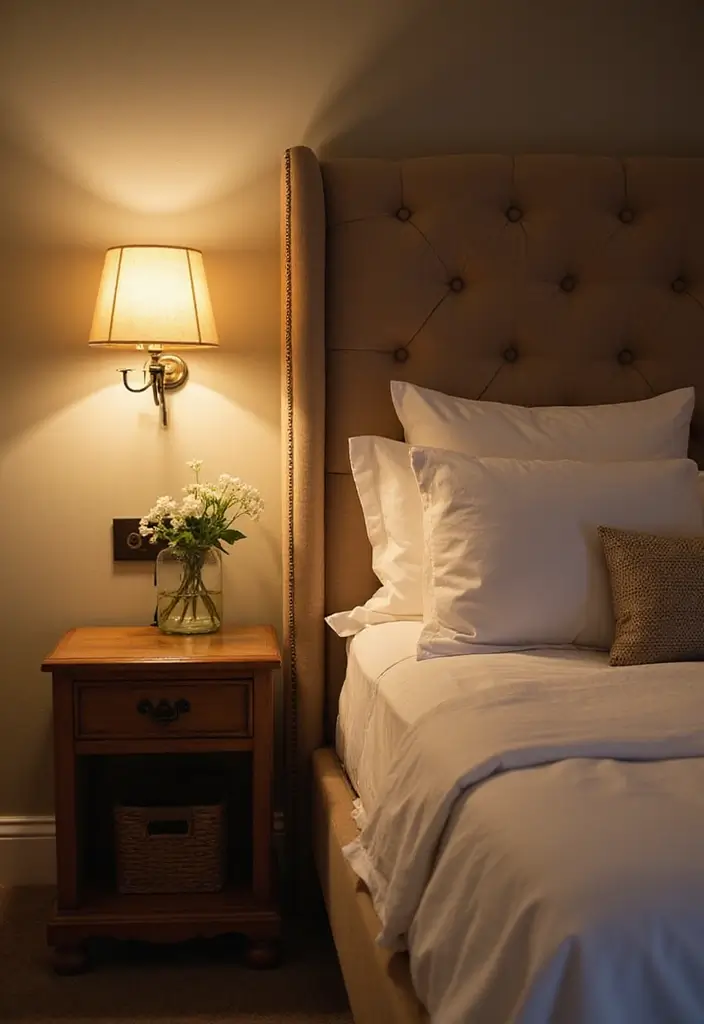 30 Bedroom Set Up Ideas That Make Small Rooms Feel Big - 6. Wall-Mounted Lighting