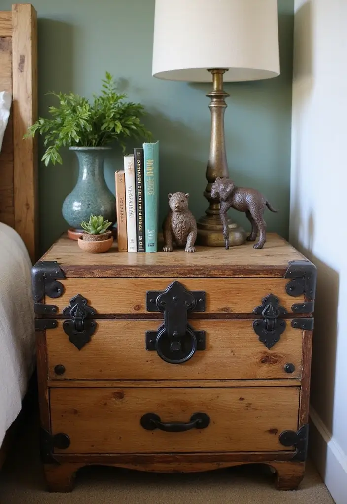 30 Jungle Bedroom Ideas for Adults That Bring Nature Indoors - 16. Unique Nightstands