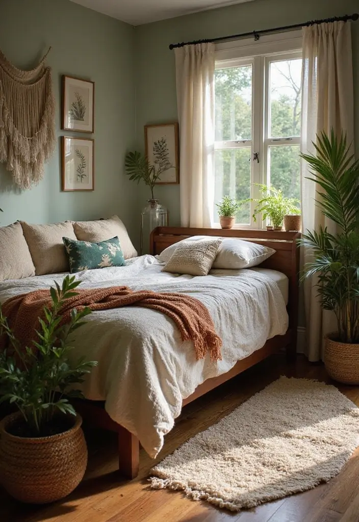 30 Jungle Bedroom Ideas for Adults That Bring Nature Indoors - 23. Seasonal Changes with Decor