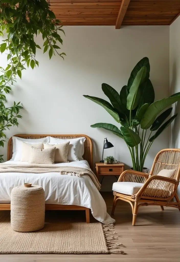 30 Jungle Bedroom Ideas for Adults That Bring Nature Indoors - 26. Outdoor-Inspired Furniture