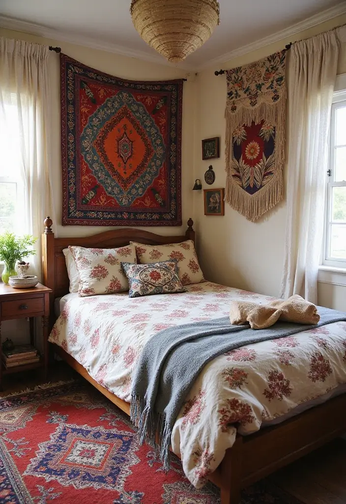 30 Jungle Bedroom Ideas for Adults That Bring Nature Indoors - 6. Bohemian Elements