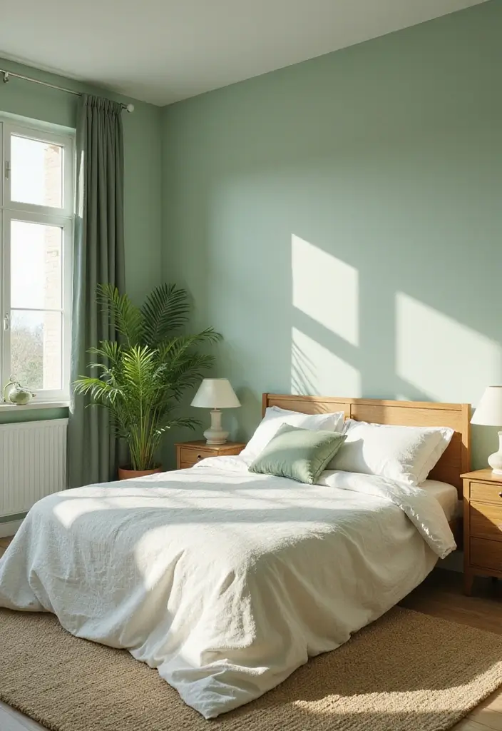 30 Light Green Bedroom Ideas That Add Soft Natural Vibes - 27. Eco-Friendly Materials