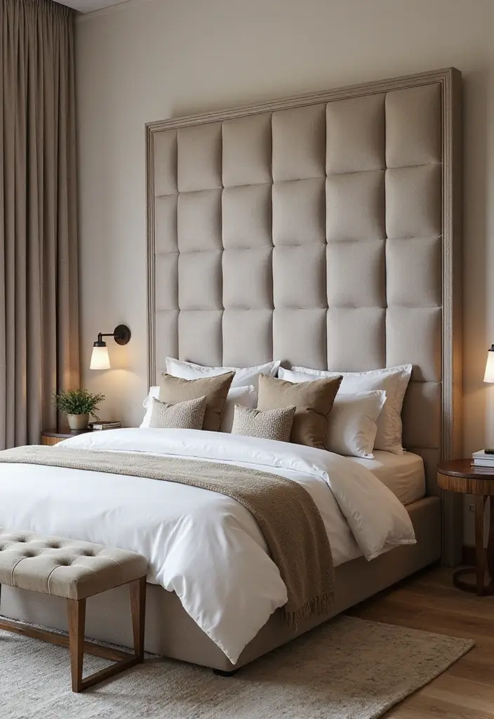 30 Luxury Bedroom Design Ideas That Exude Elegance & Class - 11. Grand Headboards