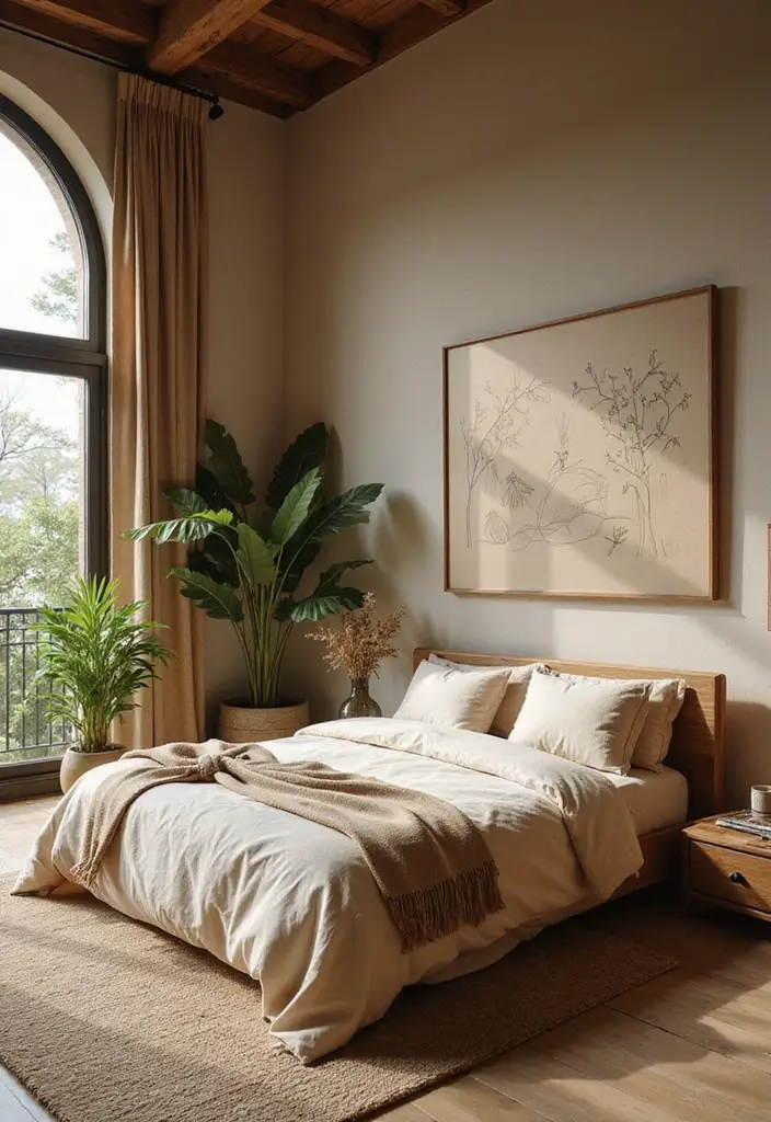 30 Luxury Bedroom Design Ideas That Exude Elegance & Class - 16. Nature-Inspired Decor