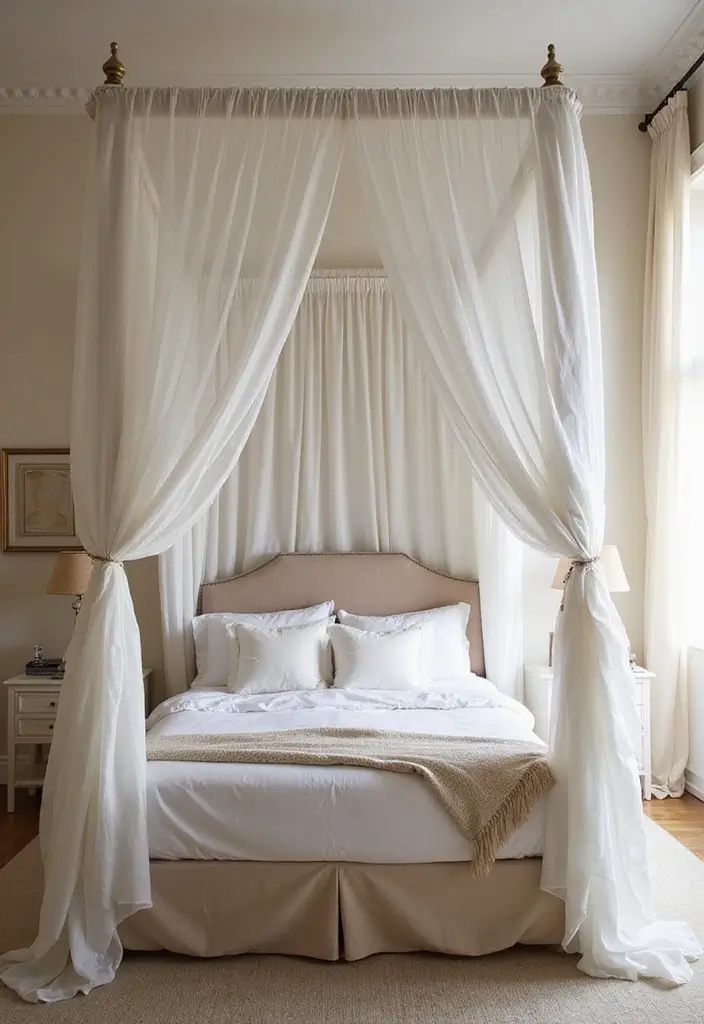 30 Luxury Bedroom Design Ideas That Exude Elegance & Class - 21. Chic Canopies