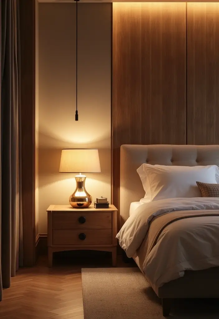 30 Luxury Bedroom Design Ideas That Exude Elegance & Class - 22. Layered Lighting