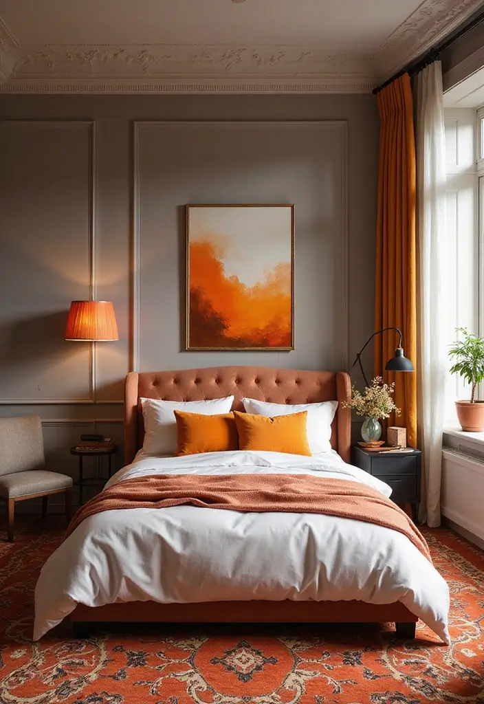 30 Luxury Bedroom Design Ideas That Exude Elegance & Class - 25. Bold Accent Colors