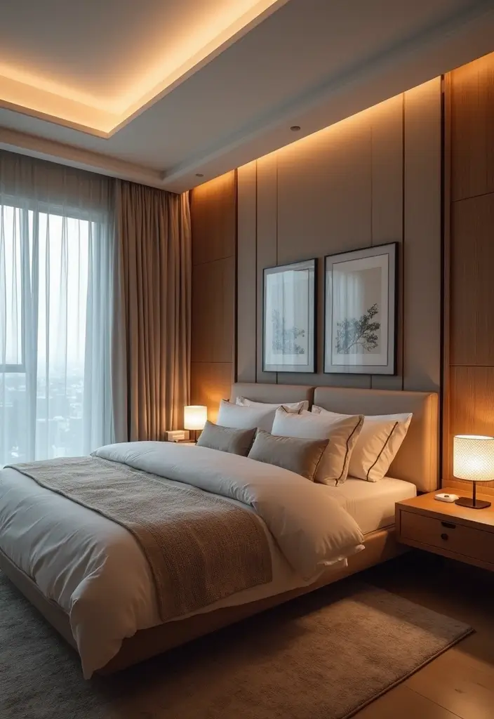 30 Luxury Bedroom Design Ideas That Exude Elegance & Class - 26. Smart Technology