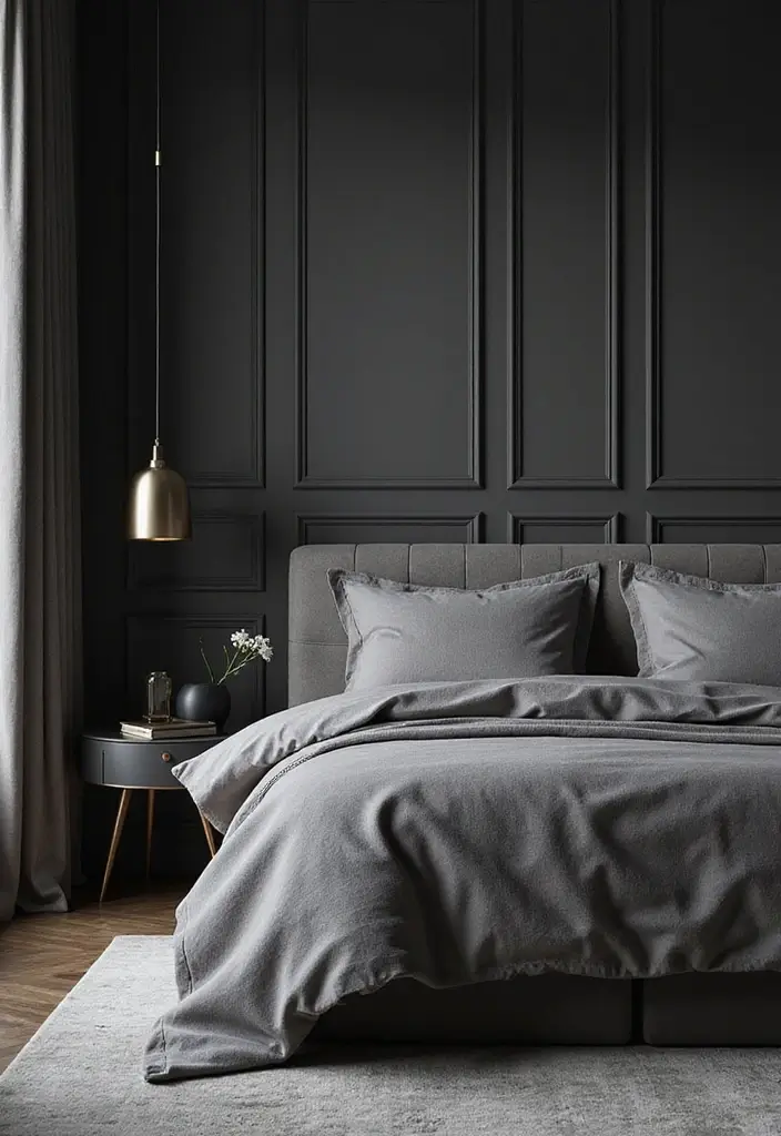 30 Luxury Bedroom Design Ideas That Exude Elegance & Class - 3. Monochrome Magic