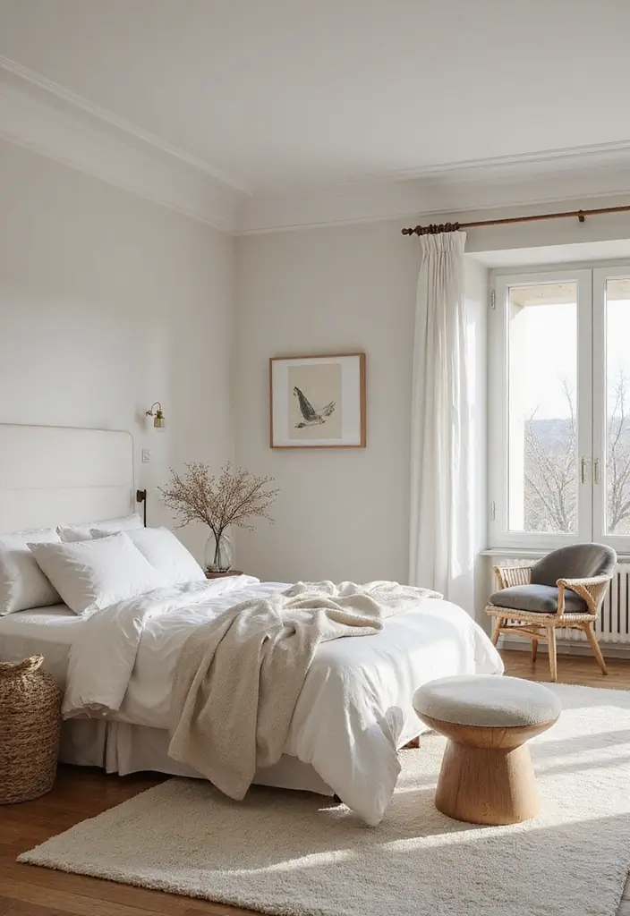 30 Luxury Bedroom Design Ideas That Exude Elegance & Class - 5. Scandinavian Simplicity