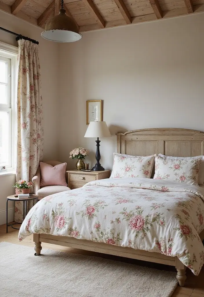 30 Luxury Bedroom Design Ideas That Exude Elegance & Class - 7. Cozy Cottage Vibes