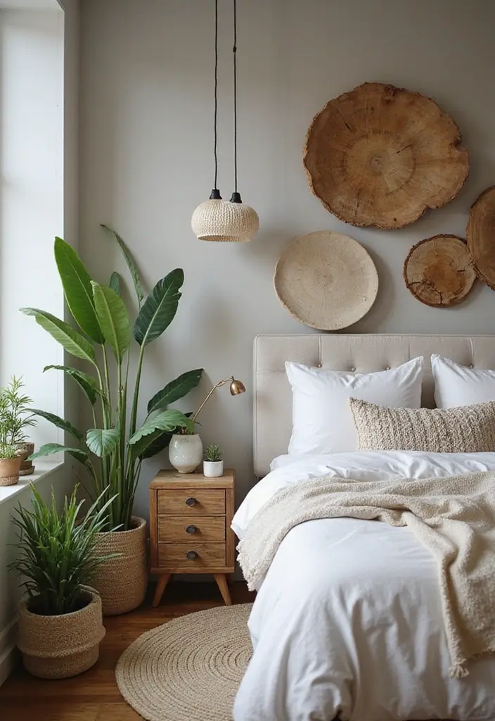 30 Men’s Small Bedroom Ideas That Feel Minimal & Masculine - 10. Incorporate Natural Elements