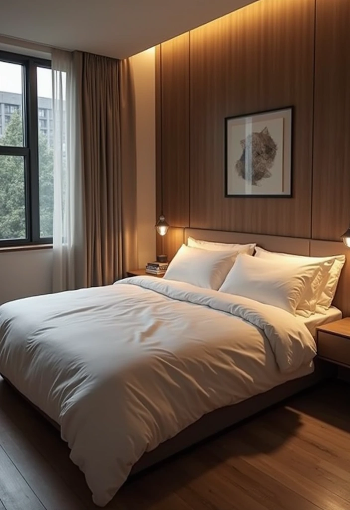 30 Men’s Small Bedroom Ideas That Feel Minimal & Masculine - 21. Incorporate Smart Technology