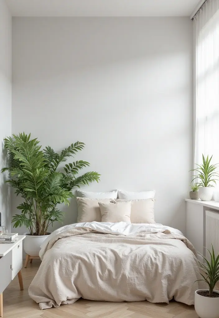 30 Men’s Small Bedroom Ideas That Feel Minimal & Masculine - 25. Add a Few Greenery Touches