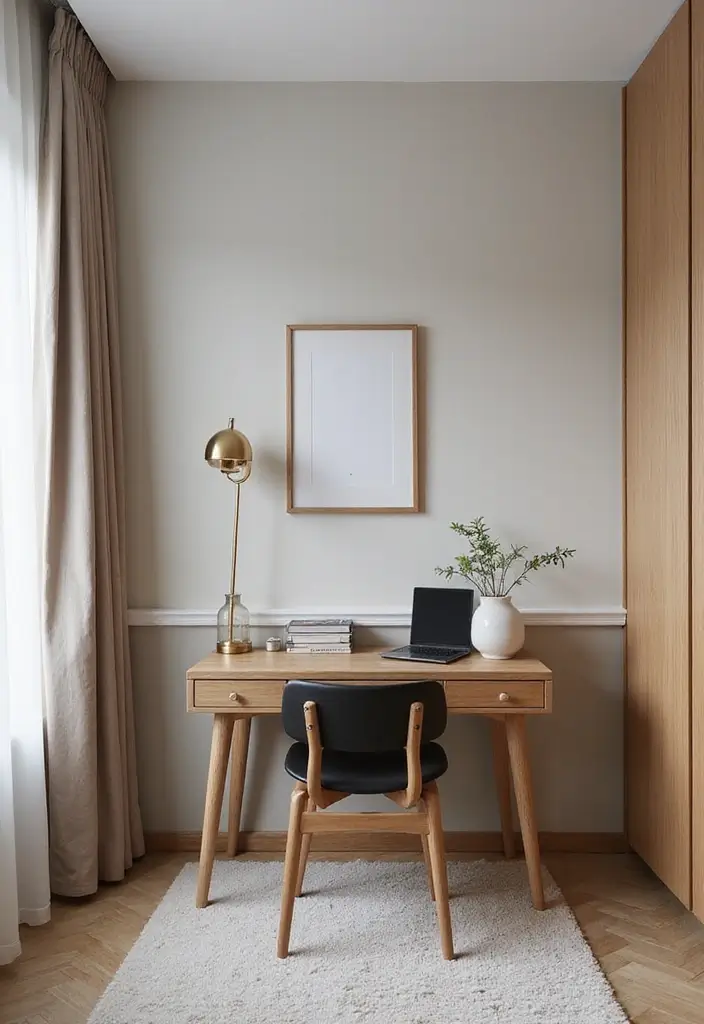 30 Men’s Small Bedroom Ideas That Feel Minimal & Masculine - 26. Use a Simple, Elegant Desk