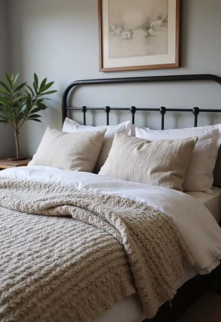 30 Men’s Small Bedroom Ideas That Feel Minimal & Masculine - 6. Add Textured Elements