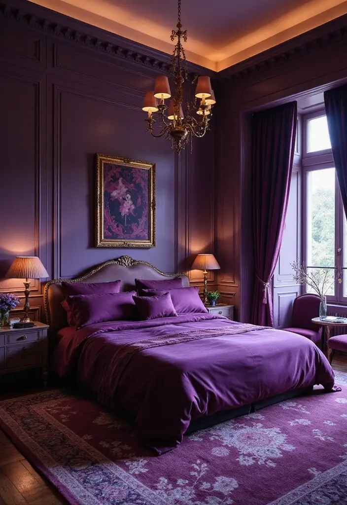 30 Purple Bedroom Ideas for Teens That Look Trendy & Vibrant - 10. Luxurious Touches