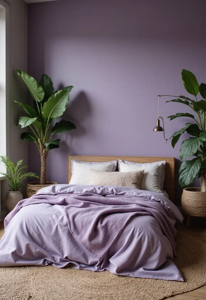30 Purple Bedroom Ideas for Teens That Look Trendy & Vibrant - 14. Nature Inspired