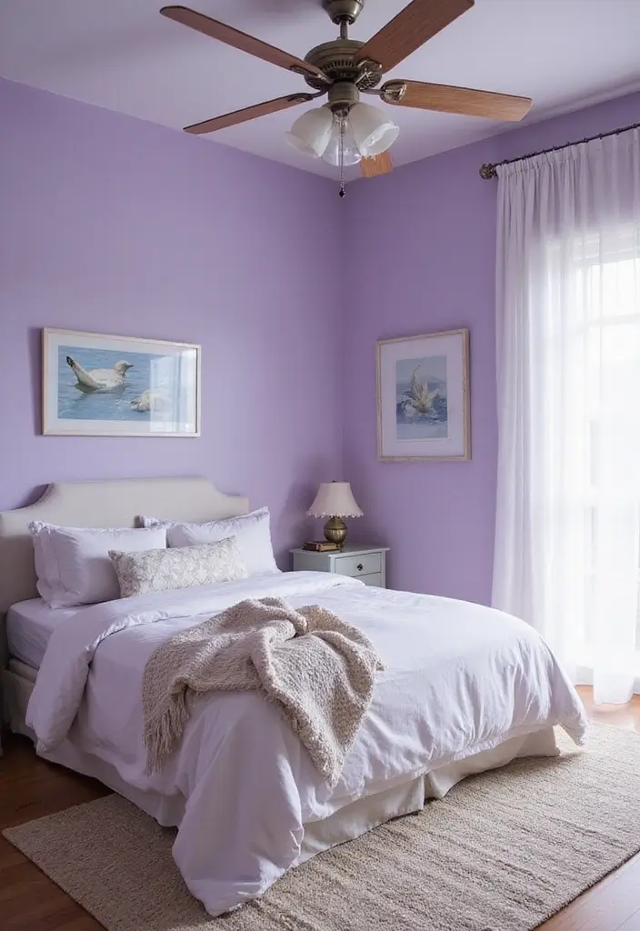 30 Purple Bedroom Ideas for Teens That Look Trendy & Vibrant - 16. Coastal Calm