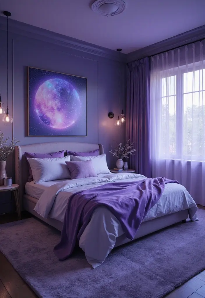 30 Purple Bedroom Ideas for Teens That Look Trendy & Vibrant - 26. Twilight Glow