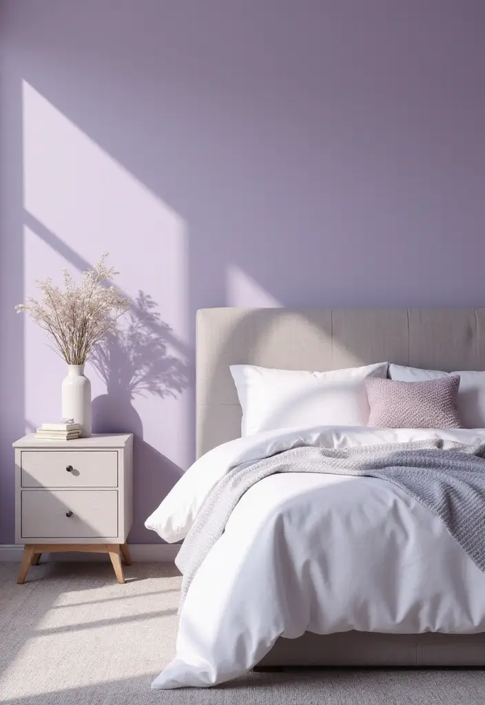 30 Purple Bedroom Ideas for Teens That Look Trendy & Vibrant - 30. Elegant Simplicity
