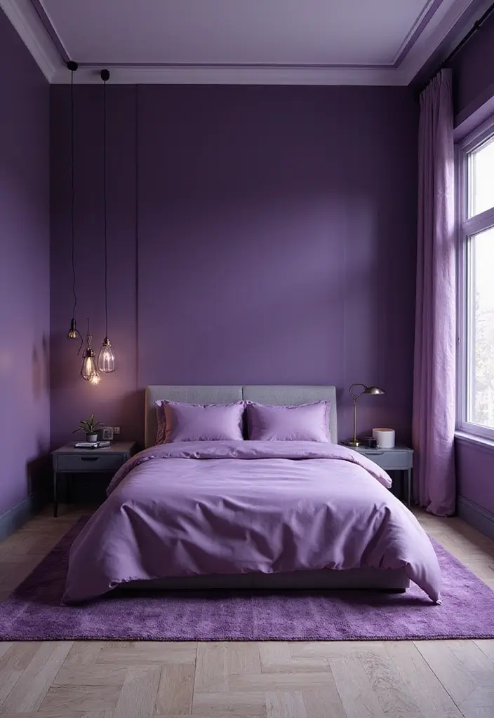 30 Purple Bedroom Ideas for Teens That Look Trendy & Vibrant - 6. Chic Monochrome