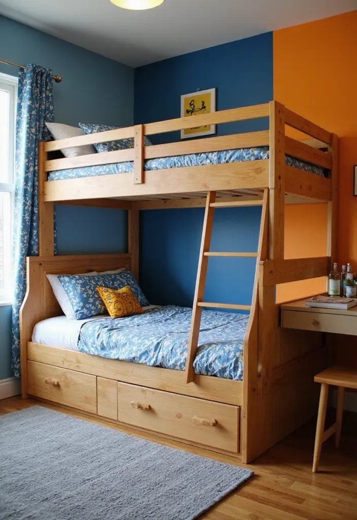 30 Teen Boys Shared Bedroom Ideas That Are Functional and Cool - 1. Bunk Bed Bonanza