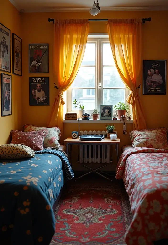 30 Teen Boys Shared Bedroom Ideas That Are Functional and Cool - 12. Musical Touches