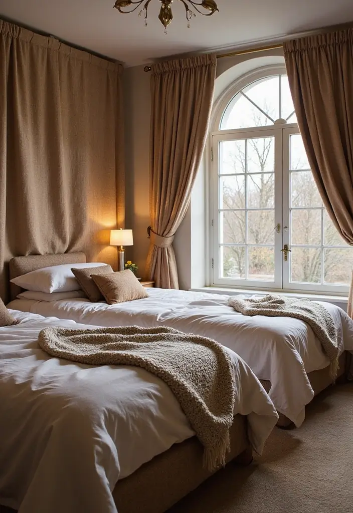 30 Teen Boys Shared Bedroom Ideas That Are Functional and Cool - 15. Transformative Textiles