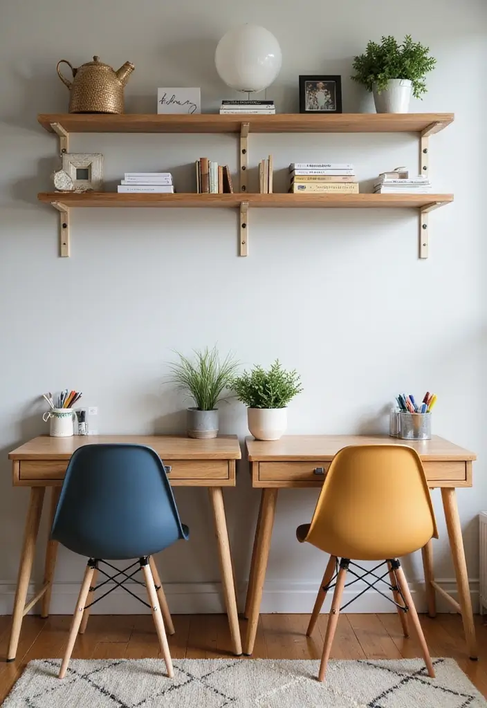 30 Teen Boys Shared Bedroom Ideas That Are Functional and Cool - 2. Dual Desks for Productivity