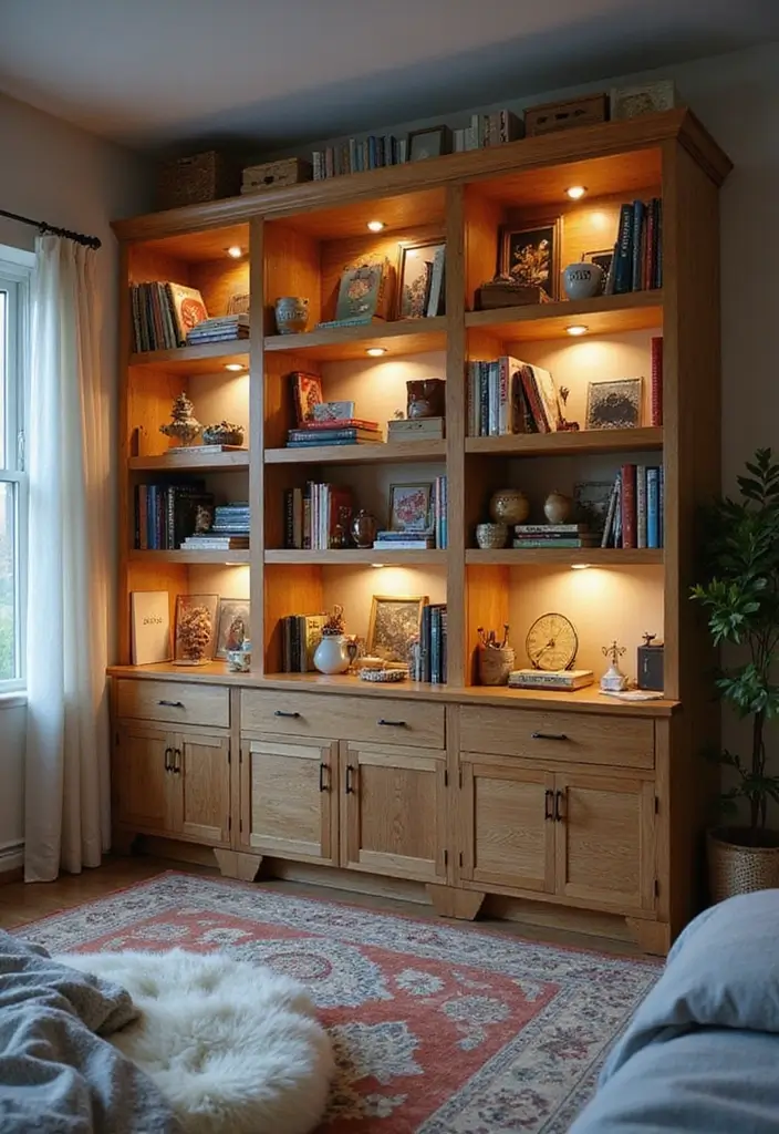 30 Teen Boys Shared Bedroom Ideas That Are Functional and Cool - 3. Open Shelving Units