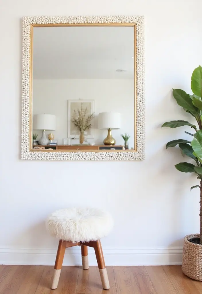 30 Vanity Wall Ideas Bedroom That Feel Trendy & Functional - 10. DIY Glam