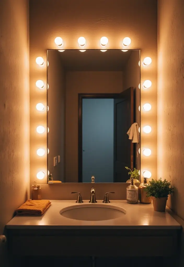 30 Vanity Wall Ideas Bedroom That Feel Trendy & Functional - 17. Smart Lighting