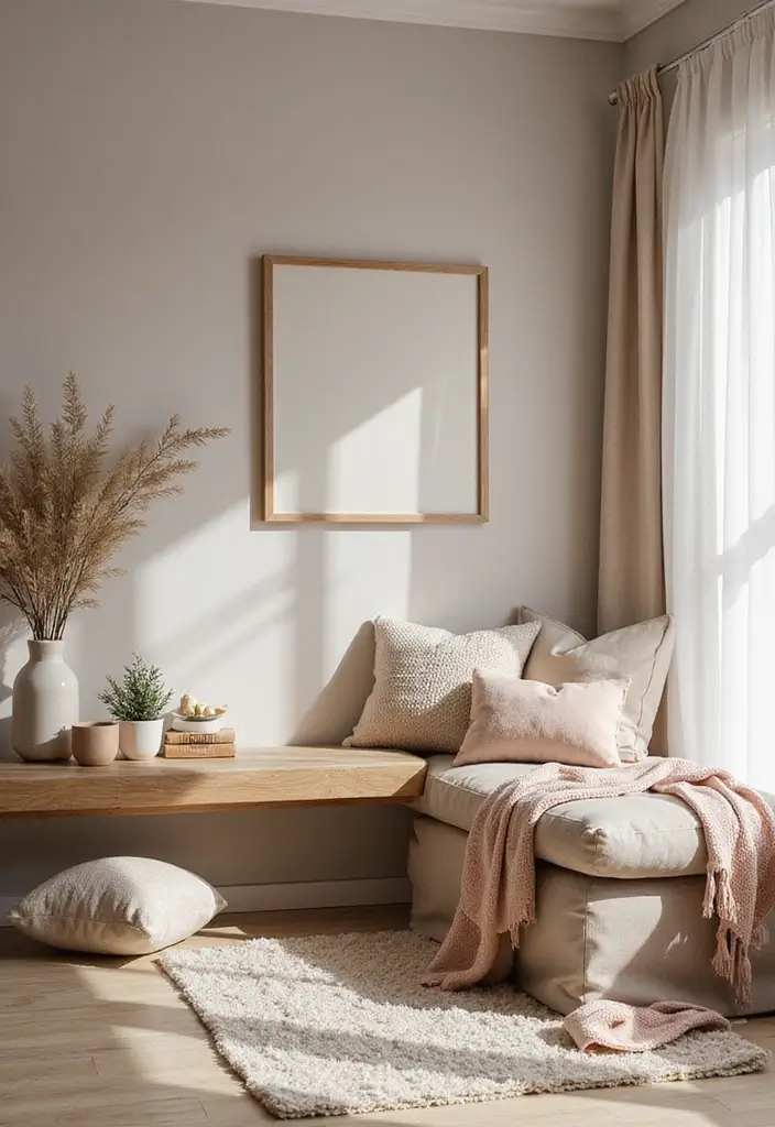 30 Vanity Wall Ideas Bedroom That Feel Trendy & Functional - 25. Soft Touches