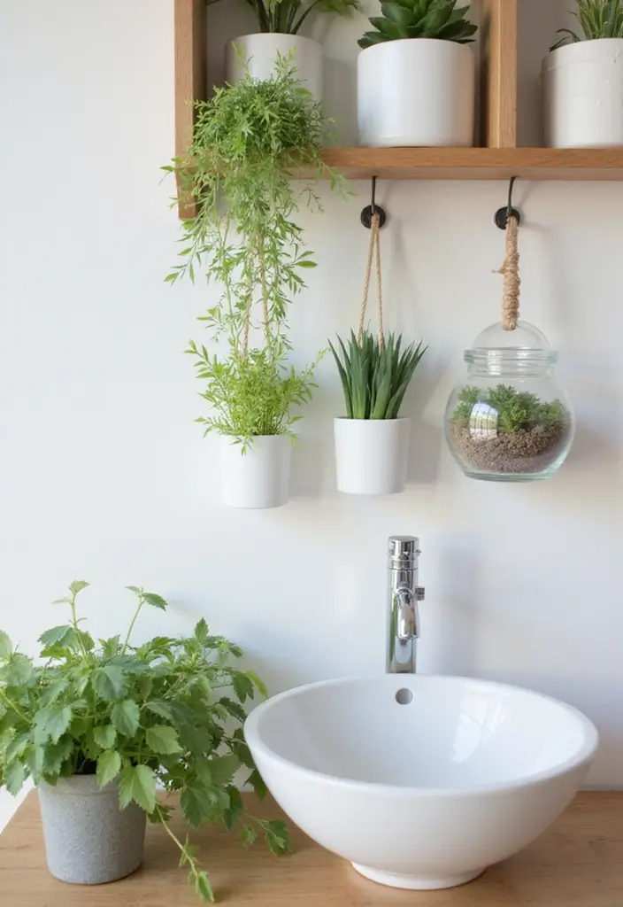 30 Vanity Wall Ideas Bedroom That Feel Trendy & Functional - 26. Nature-Inspired Elements