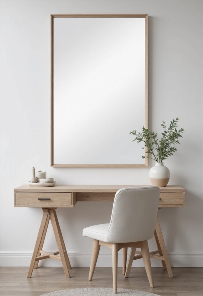 30 Vanity Wall Ideas Bedroom That Feel Trendy & Functional - 5. Modern Elegance